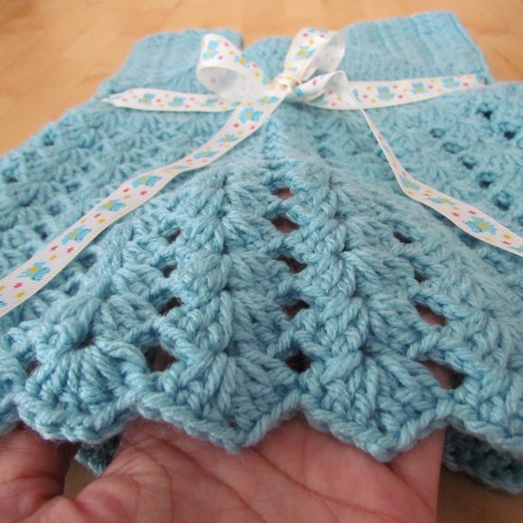 Taller de ABU handmade blue baby dress (crochet) - Picture 6 of 13